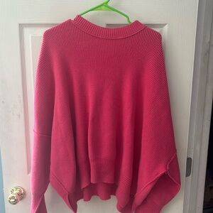Free People Oversized Pink Sweater S